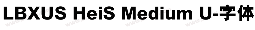 LBXUS HeiS Medium U字体转换